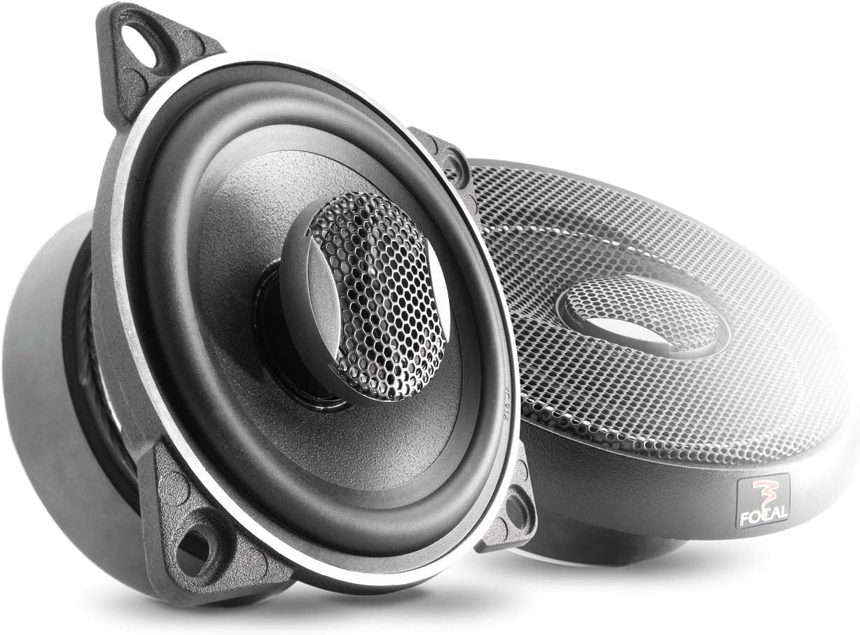 Focal F-PC100 4'' (10 CM) 2-Wat Coaxial Kit, Pair of Car Speakers