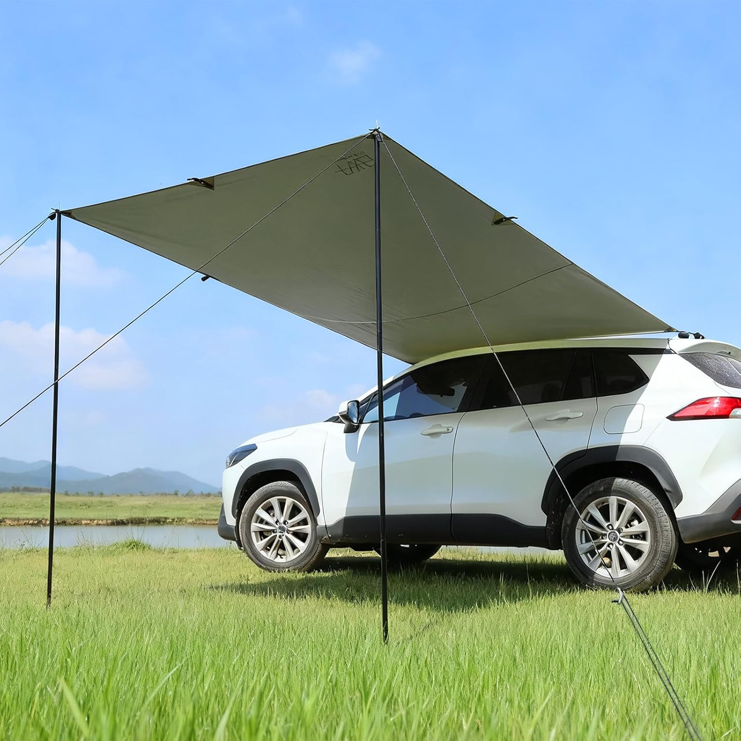 Toldo de coche para SUV no necesita portaequipajes de techo resistente al agua UV50+
