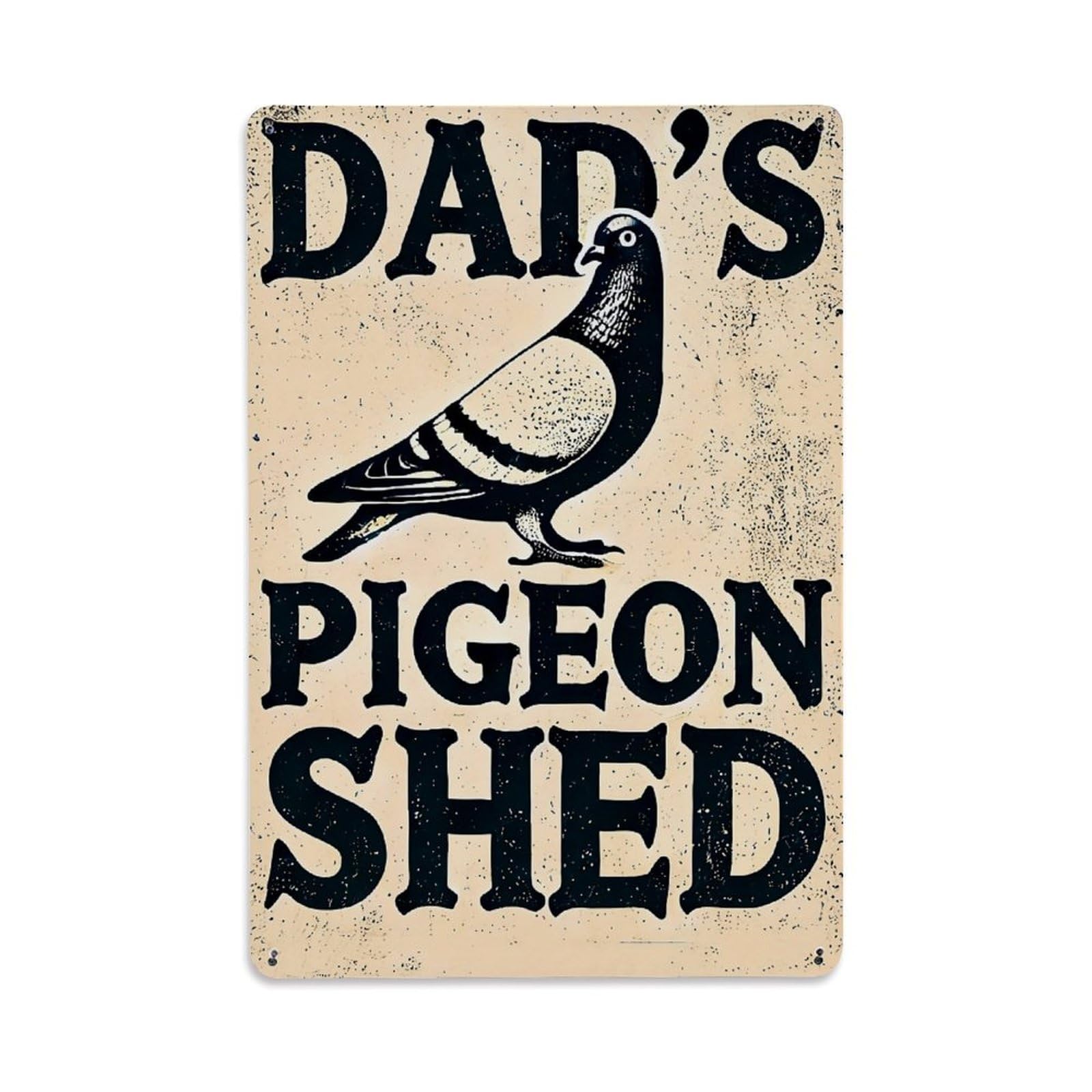 Jdfenggu Vintage Dads Pigeon Shed Sign Retro Metal Tin Sign, Metal Poster For Bar, Home, Man Cave, Kitchen, Laundry Room Art Decor 8X12 Inch