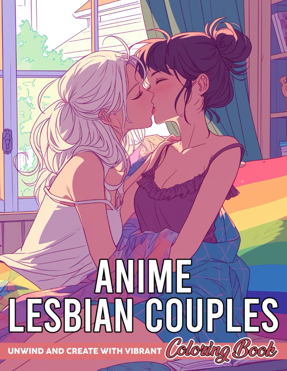 Anime Lesbian Couples Coloring Book: Celebrate LGBTQ+ Love Stories ...
