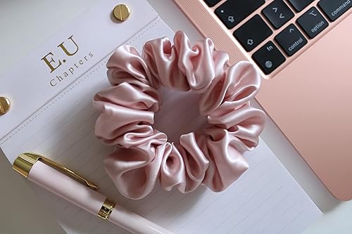 Miniatura 3 de VÉNERA Seda 100% pura seda de morera 22 Momme - 1 liga de seda para el cabello antiarrugas y roturas, certificado Oeko-Tex, coletero de seda de lujo