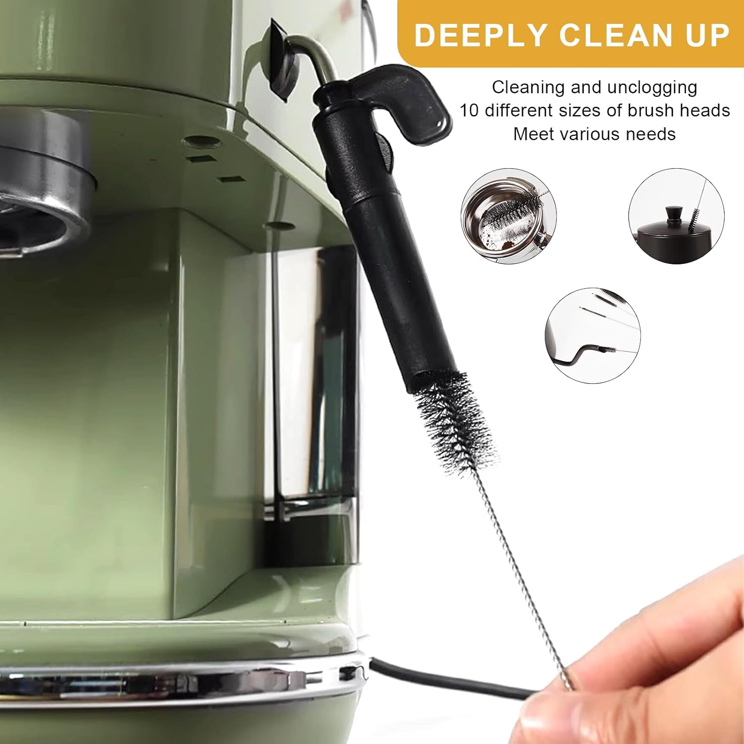 Omevett 15 Pcs Coffee Machine Cleaning Brush Set Espresso Machine Cleaning Brush Coffee Grinder Cleaning Brush with Spoon Thin Pipe Cleaning Brushes 5 71ekq7P9L6L. AC SL1500