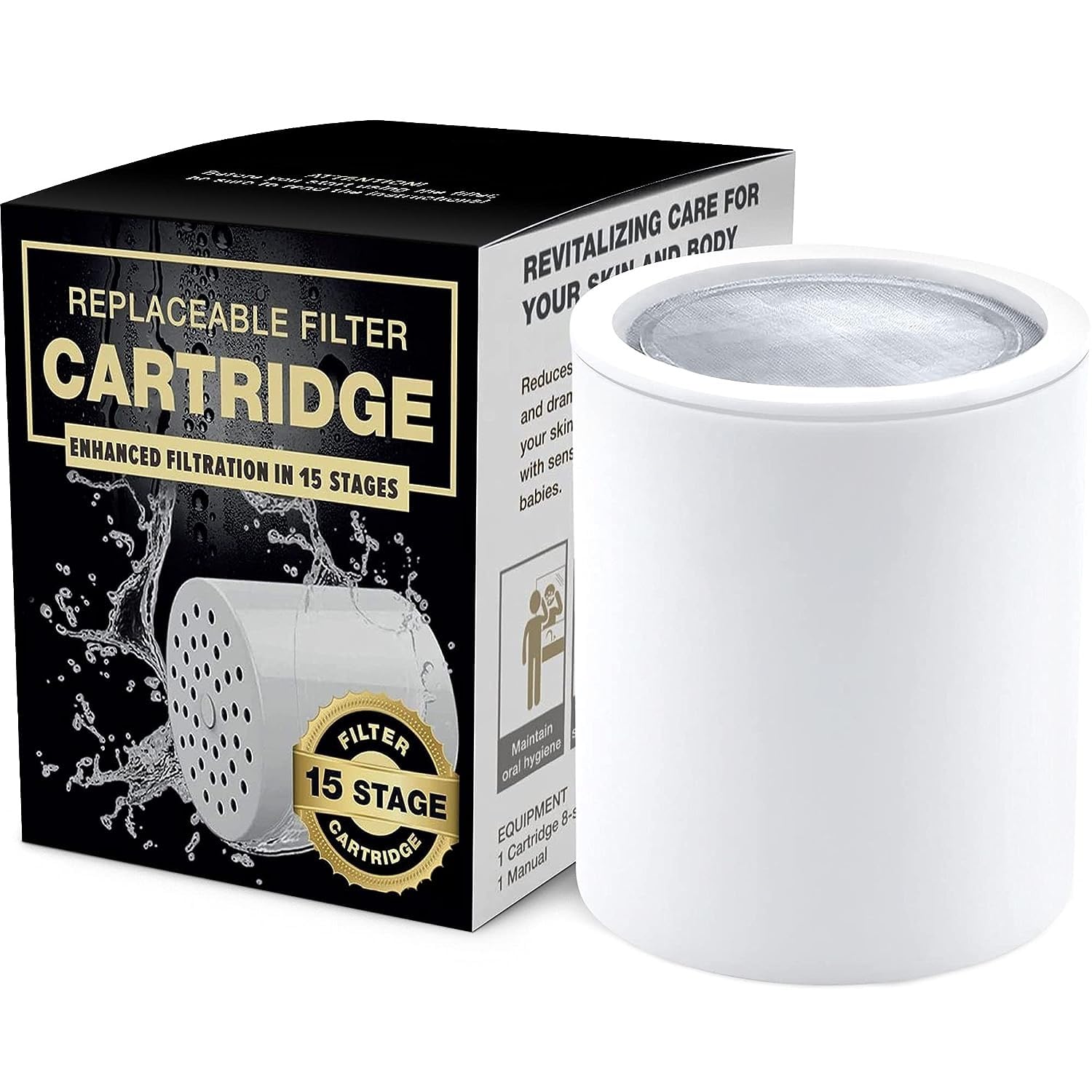 FEELSO FE-15 PRO 15-Stage Replacement Premium Filter Cartridge 1-Pack (No Housing), Compatible with Any Shower Filter of Similar Design Universal High Output((Pack of 1) - 15 Stage Cartridge) (B0CTMS3YZM) Amazon Price History, Amazon Price Tracker