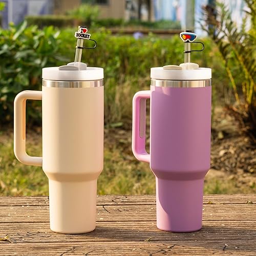 Miniatura 6 de 6 tapas de paja de hockey para accesorios de copa Stanley, 2564 pulgadas (0.394 in), bonito popote negro para vaso Stanley de 40 oz y 30 onzas, a