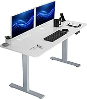 Vista 162 de VIVO DESK-KIT-1B7N-36 - Escritorio eléctrico de pie rústico de 71 x 36 pulgadas, ajuste de altura de memoria, serie 1B, marco negro con parte