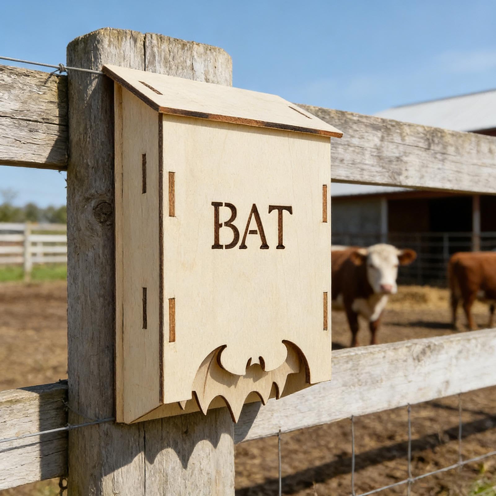 Big Garden Bat Box - Casa de murciélagos compacta para exteriores, kit de gallo artificial para montaje en pared, casas de murciélagos para patios traseros, perfectamente diseñada para atraer