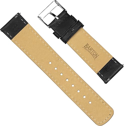 Miniatura 3 de Barton Racing & Rally Horween - Correas de cuero con barras de resorte de liberación rápida integradas, longitud estándar para muñecas de 5 a 8