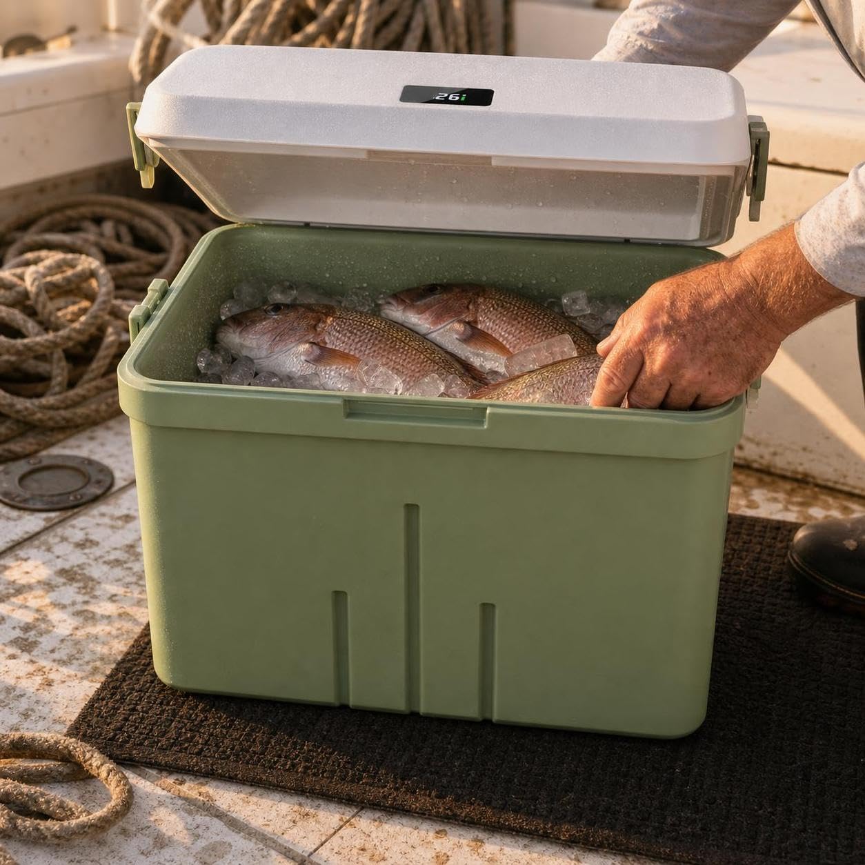 Frigo da Campeggio Portatile Isolato - Scatola Termica Contenitore Termico per Alimenti e Bevande - per esterno