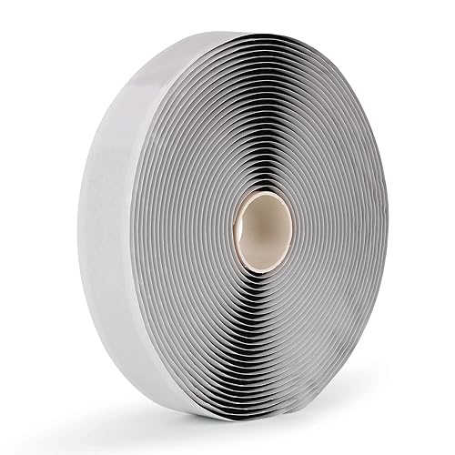 LLPT Cinta de butilo negra de 1 pulgada x 33 pies de sello hermético a prueba de fugas para reparación de EPDM para RV, vidrio de ventana, sellado