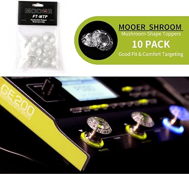 MOOER Shrooms Clear Footswich Topper Guitar Effects Pedal Cap Multi Processor Pedalboard Toppers