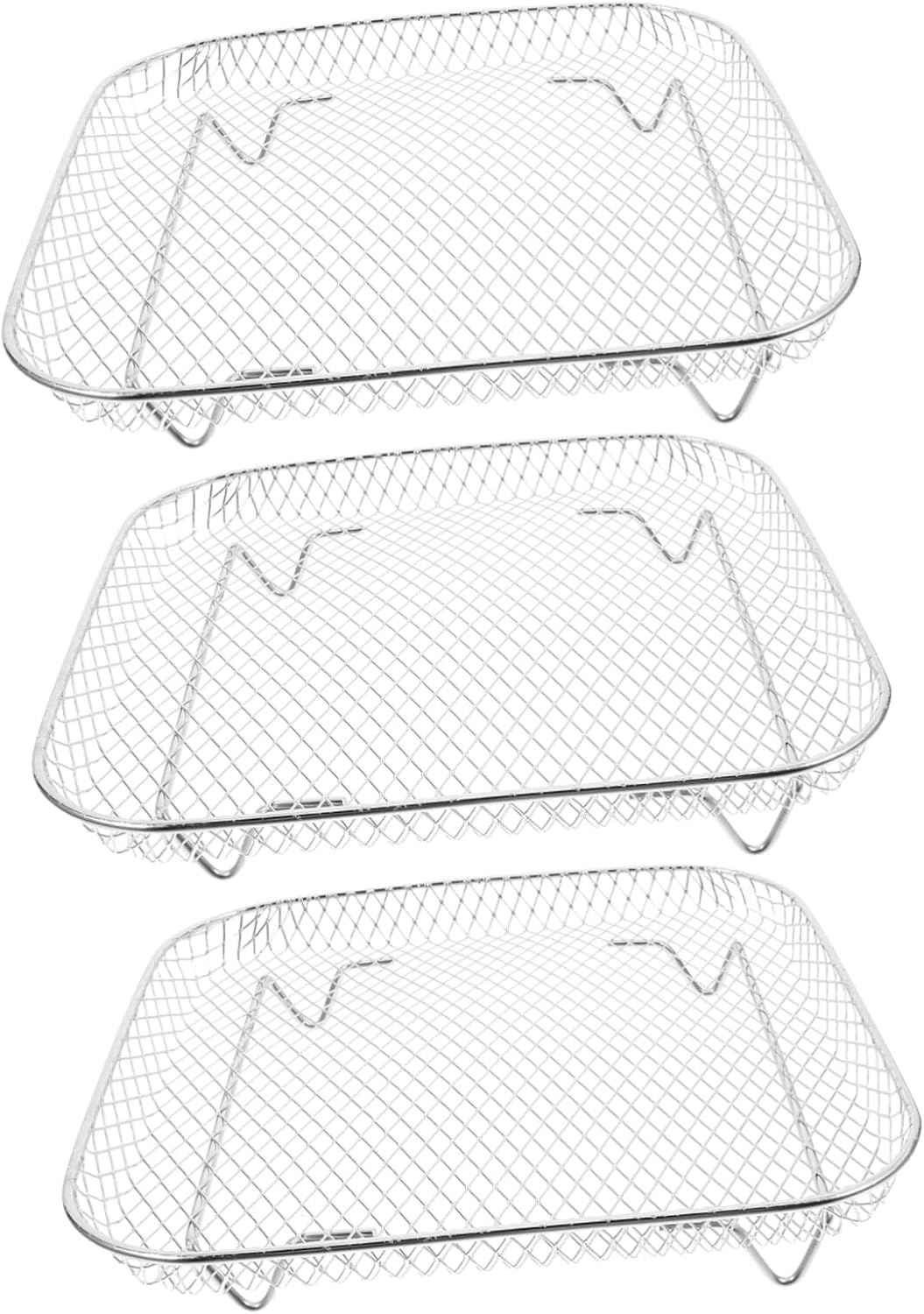 BESPORTBLE 3 Tier 304 Stainless Steel Air Fryer Rack Set for Ovens