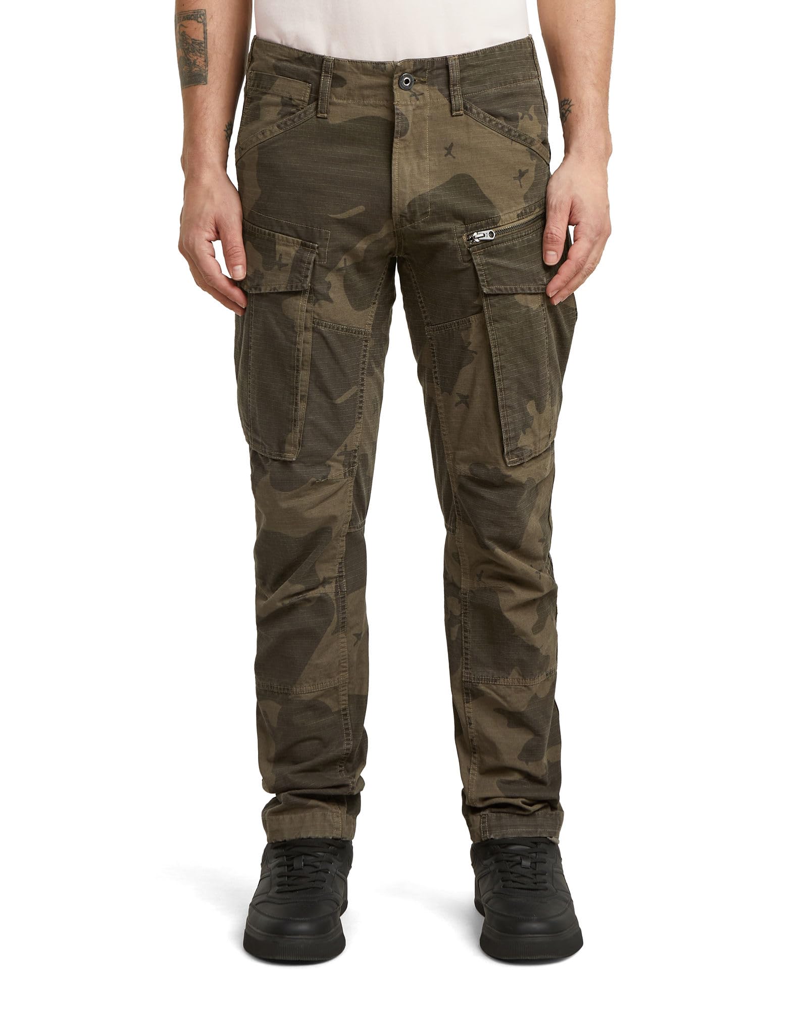 G-STAR Rovic Zip 3D Regular Tapered spodnie, Wielokolorowy (Wren Gd Border Camo D02190-e277-h654), 36W / 36L