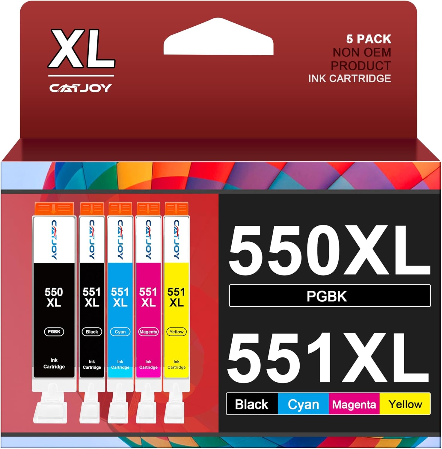 CATJOY 550 551XL Ink Cartridges Replacement for Canon PGI550XL CLI