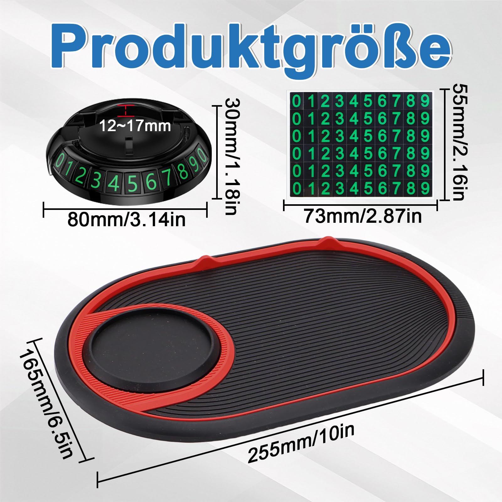IIRC Mata antypoślizgowa do samochodu, obracany o 360 stopni, uchwyt na telefon komórkowy, klucze, okulary, biżuterię i inne przedmioty