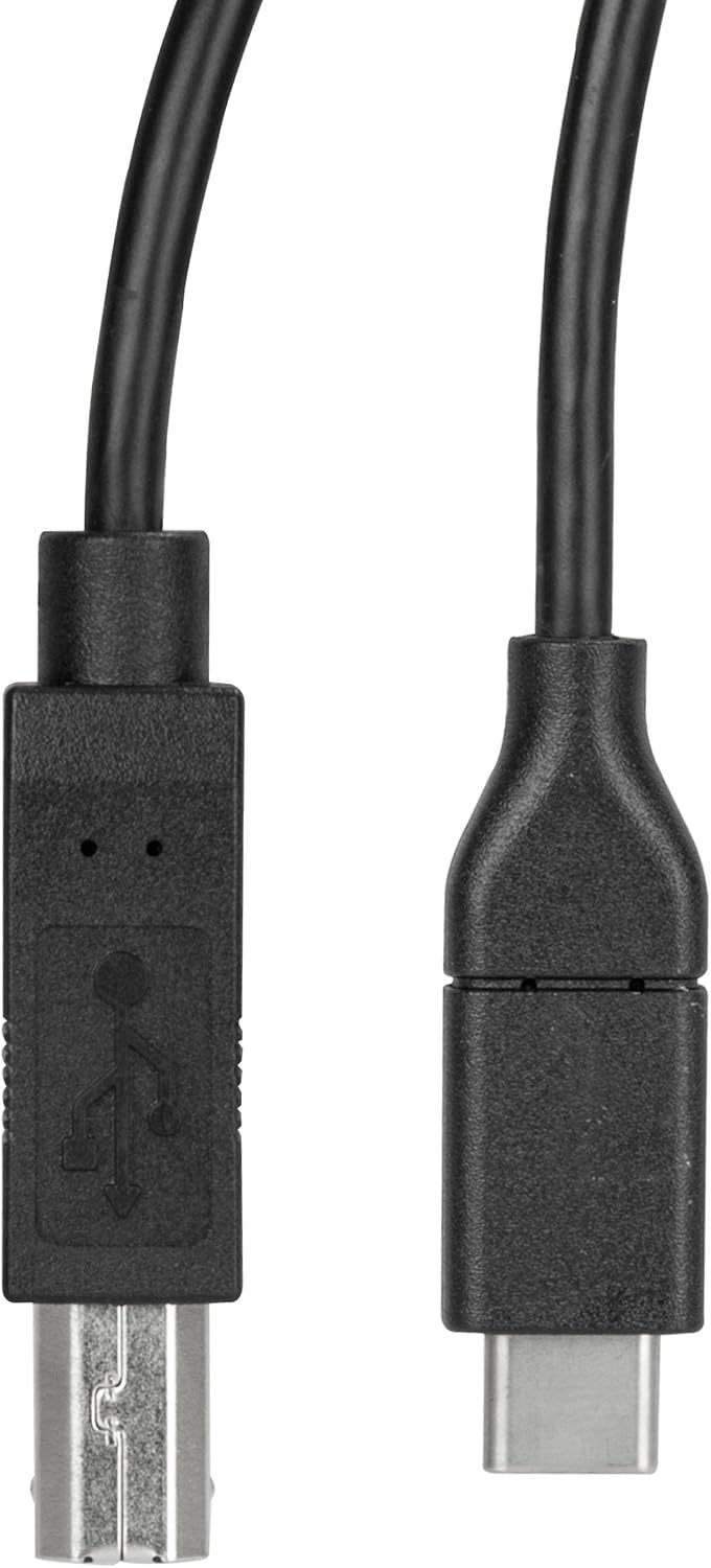 StarTech 1.6ft (50cm) USB-B to USB-C Cable, Data Cord, USB 2.0 Data Transfer Cable