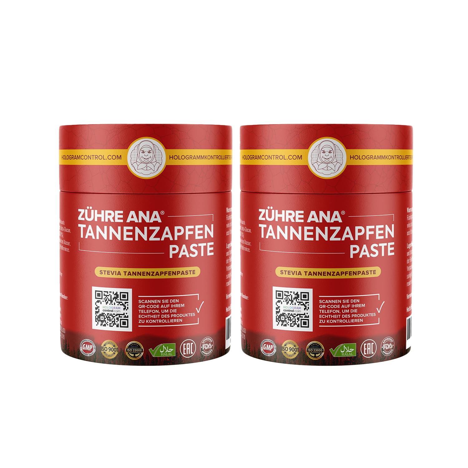 Zühre Ana Pasta de Piñas de Pino con Stevia Pack de 2 Unidades