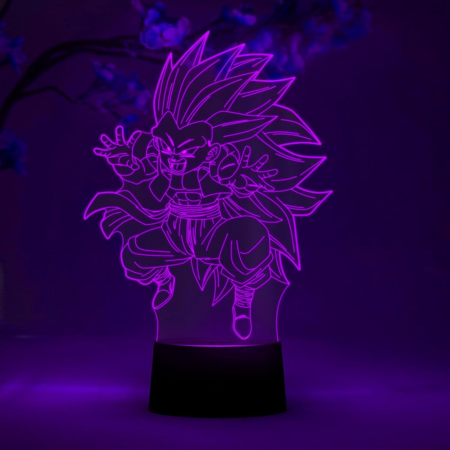 Otaku Lamps Gotenks Dragon Ball Super – Anime Lamp Figure Night Light, 16 Color RGB LED – Remote, 3D Anime Room Décor Gift for Otaku