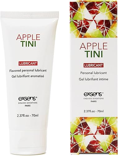 Exsens Lubricante personal a base de agua Sabor a Appletini pH equilibrado sin parabenos sin OMG fórmula vegana para hombres mujeres y parejas