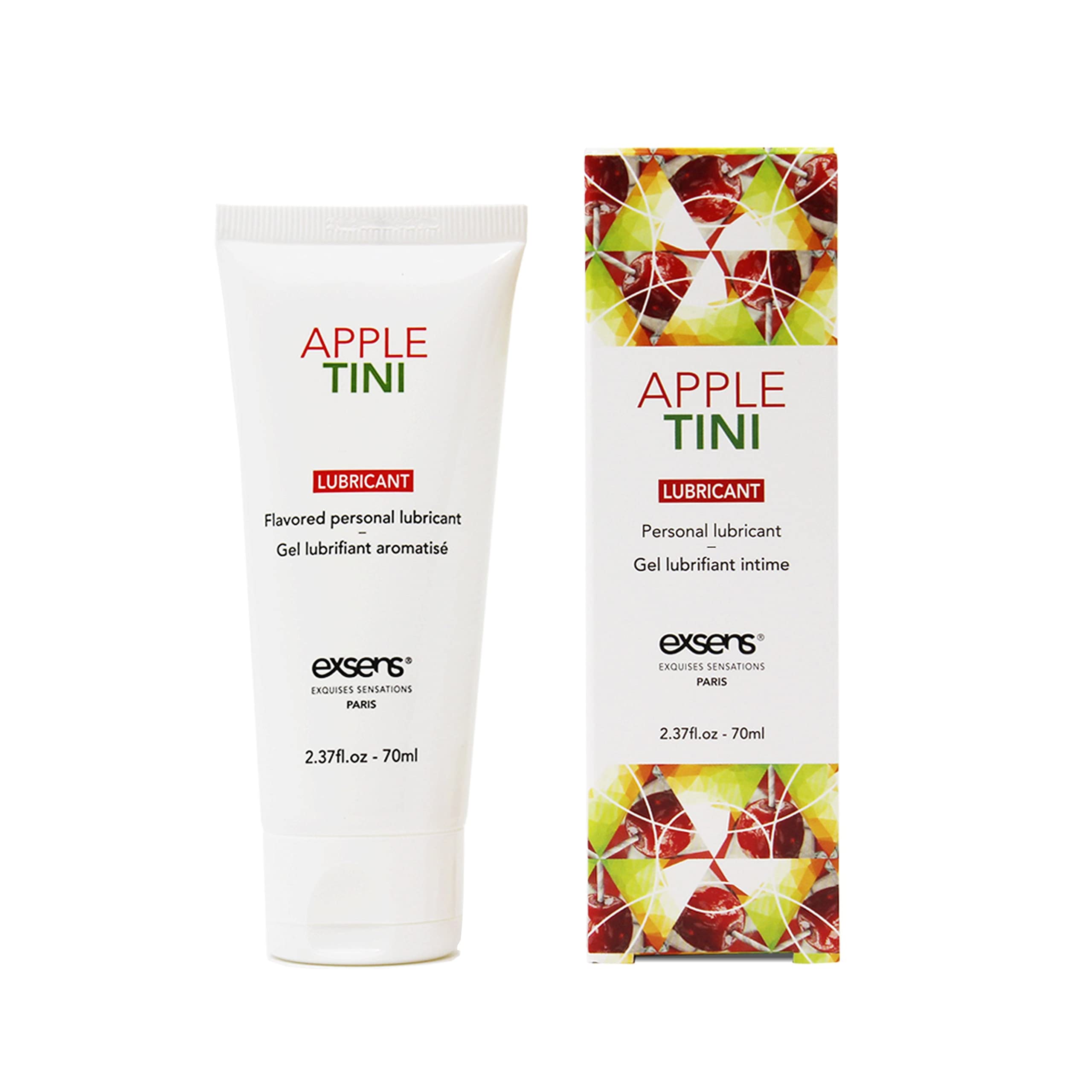 EXSENSWater-Based Lubricant, Personal Lube for Men, Women & Couples, Appletini Flavored, Premium pH Balanced and Vegan Formula, Edible and Body Safe, 70ml, 1 Count