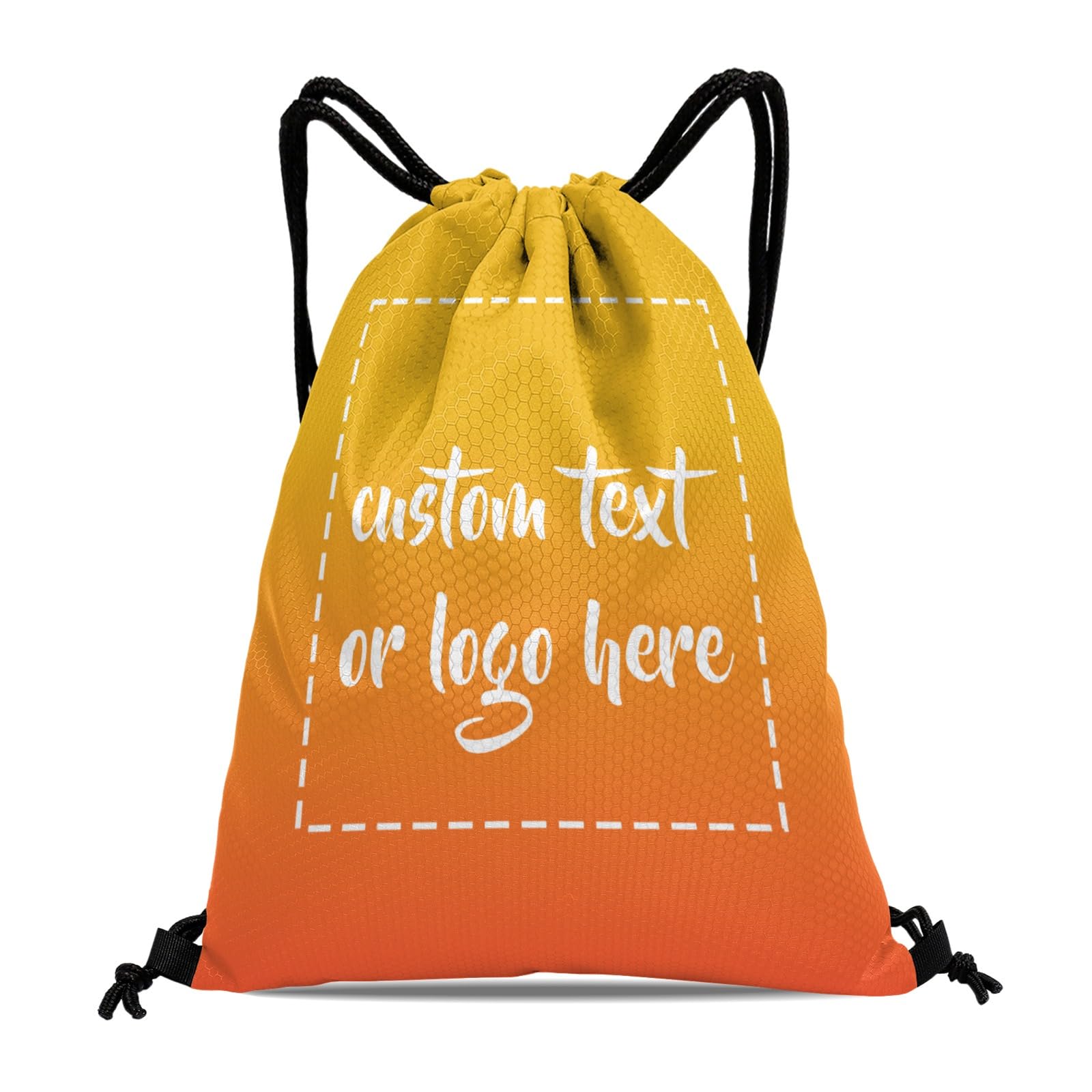 Custom Drawstring Bags with Logo Name Text Oxford Cloth Personalized Drawstring Backpack Waterpoof Customized Drawstring Pockets Cinch Sack for Gym, Outdoor, Indoor, Sports, 1 Pack