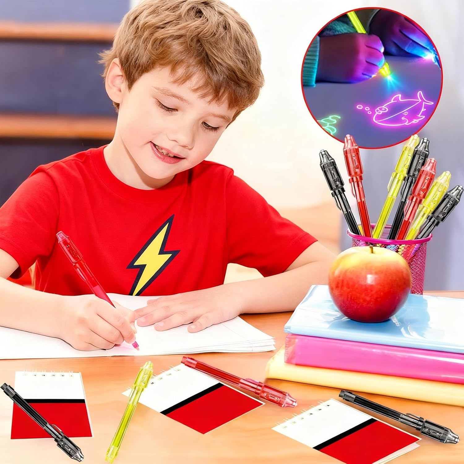 Cartoon Party Favors, Animation Themed Birthday Party Supplies & Goodie Bags for Kids, Include Drawstring Bags Notebook Silicone Bracelet Highlighter for Gifts Fillers - Image 4