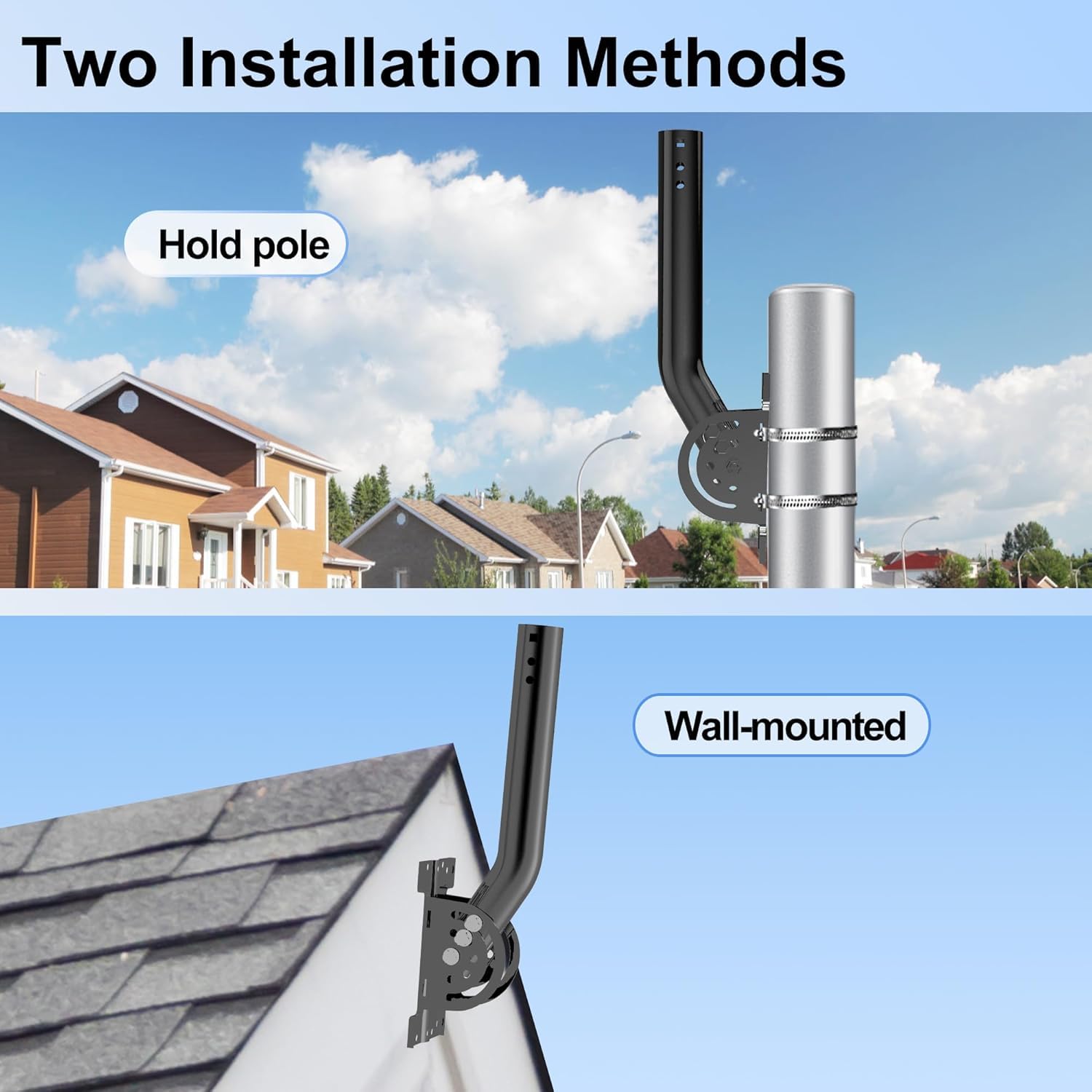 antenna a perno rinforzato - Asta J-Tube in mastello pieno (3,5 cm x 30 cm), ideale per installazioni su pareti, grondaie o tetti. Compatibile con punti di accesso esterni e ripetitori WiFi