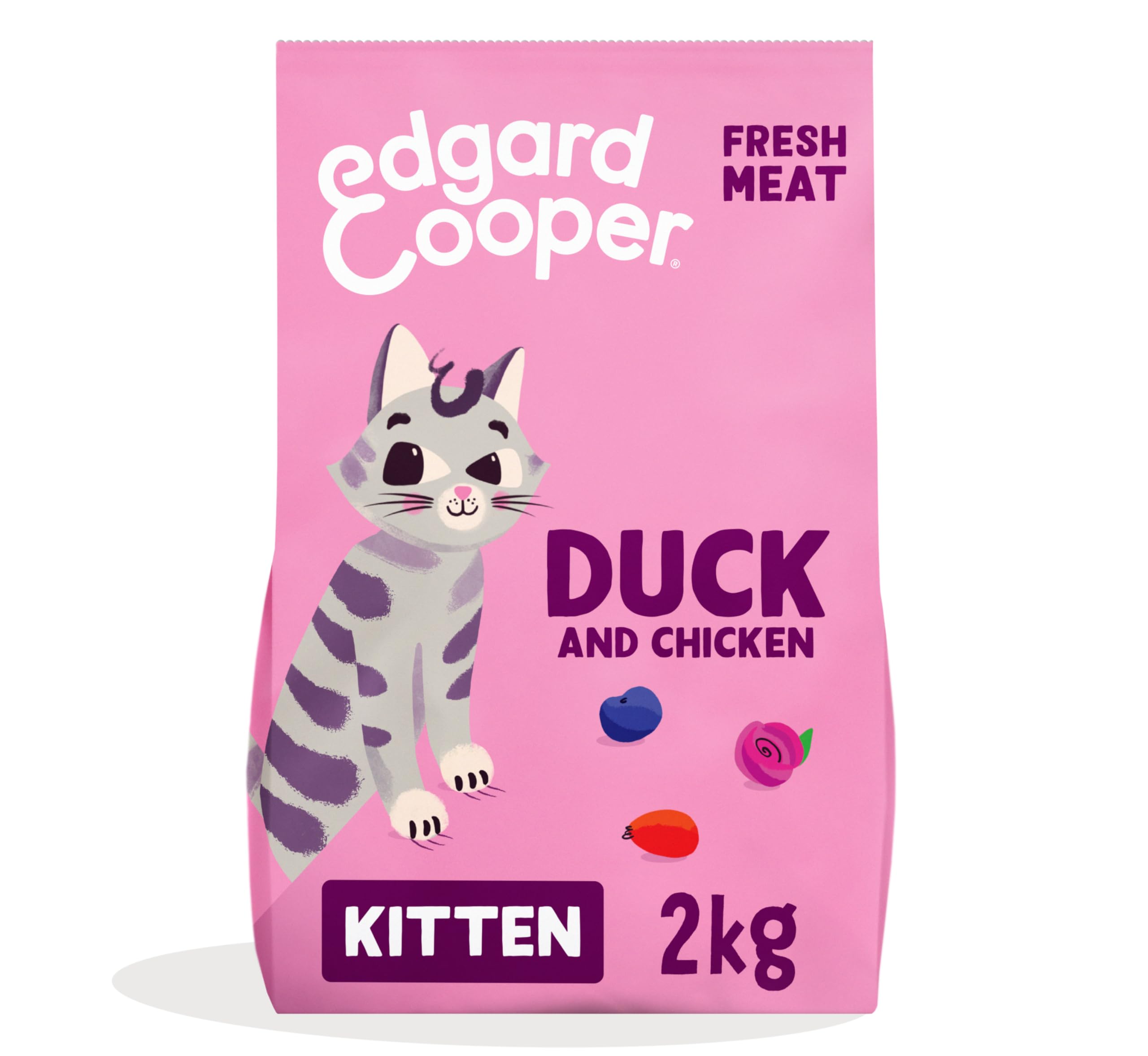 Edgard & Cooper Pienso Gatos Esterilizados o Activos Comida Gatos Gatitos Junior Natural Sin Cereales 2kg Pato & Pollo, Fácil de digerir, Alimentación Sana Sabrosa y Equilibada