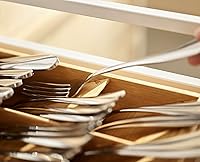 Vista 5 de Joseph Joseph Drawer Store Large Compact Flatware, Silverware, Cutlery Drawer Organizer, 8 compartments, Holds 48 Pieces, Bamboo