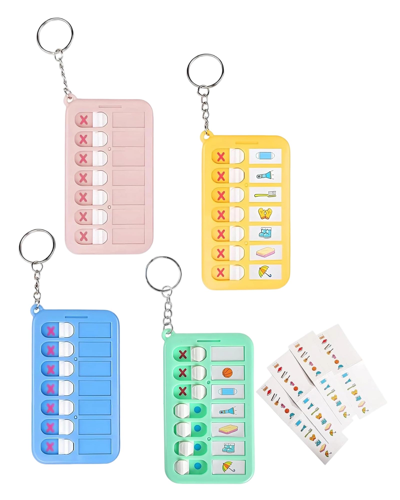 Checkliste Riutilizzabile 4 Pcs, Memo Board per Adulti e Bambini, Tabella di Comportamento Giornaliera Portatile, Tavola Memo per Bambini e Adulti per Scuola, Famiglia