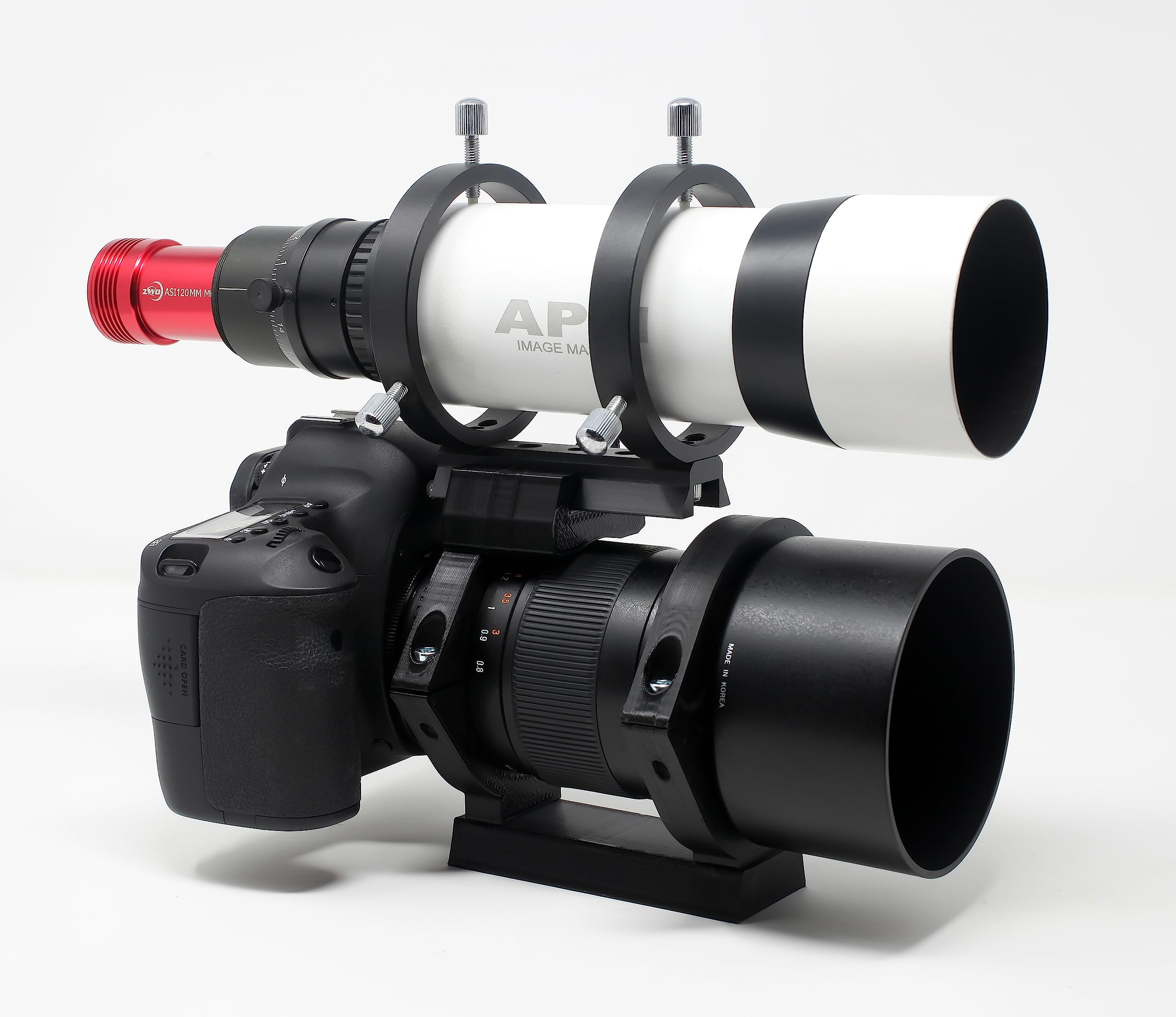 Anelli obiettivo Samyang 135mm f/2.0 ED UMC per Deepsky con morsetto vixen | Lens Tripod Mount Ring - Objektivstativ-Montagering | Made In Italy
