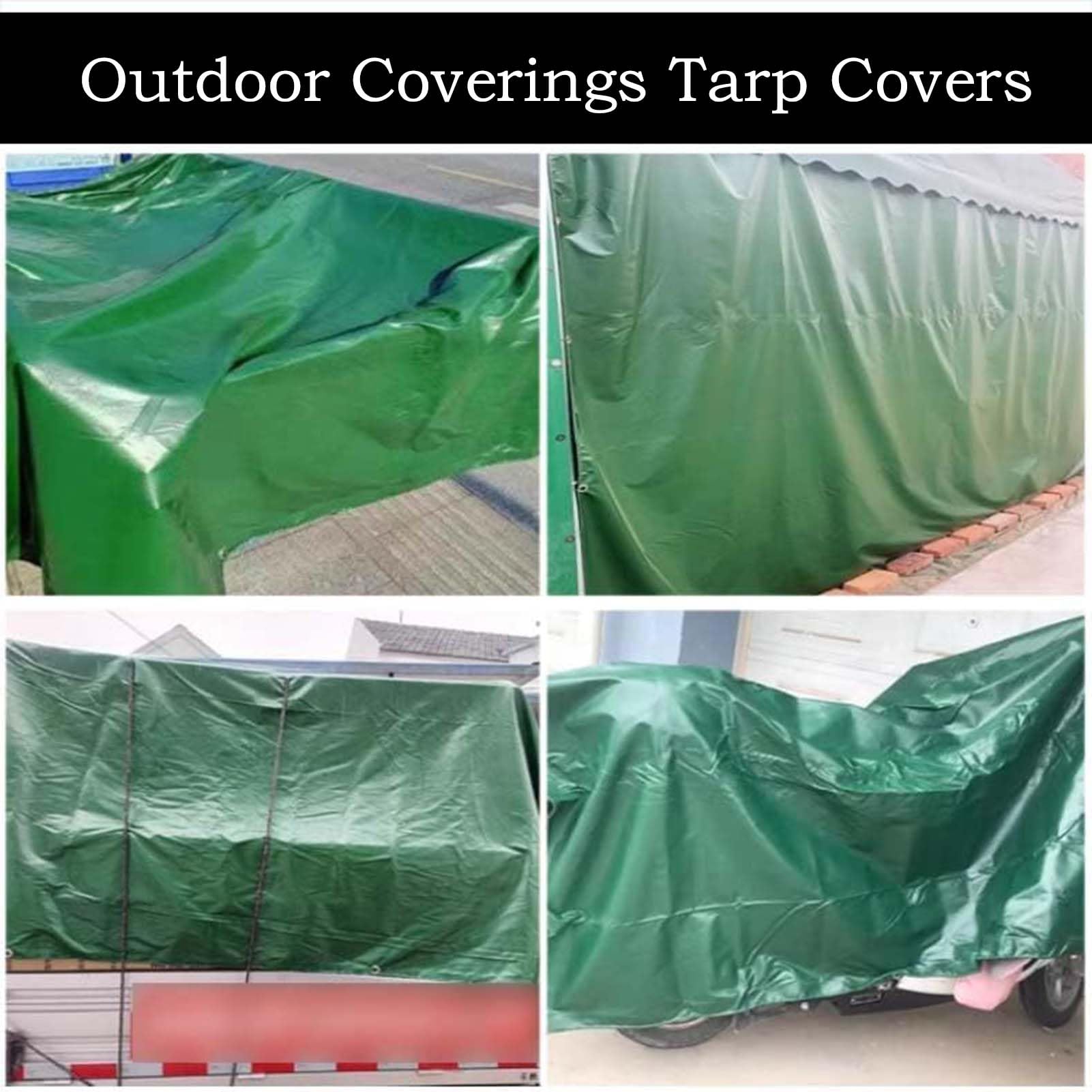 Bâche imperméable 500 g/m² 5 x 6 m en PVC avec œillets et coins renforcés – Parfaite pour le camping, le jardinage et la protection extérieure