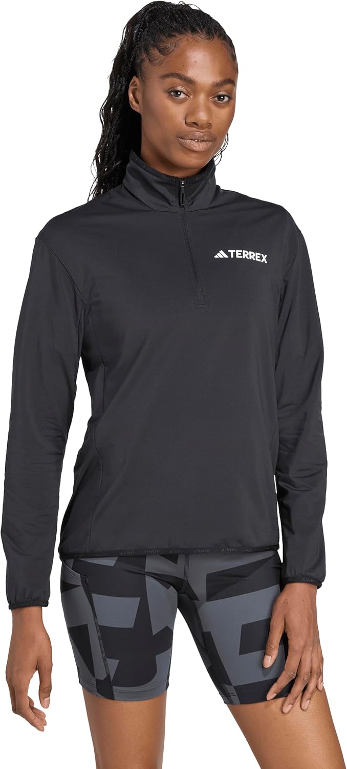 adidas womens Terrex Multi Climawarm Half-zip Tech Fleece Hiking Sweatshirt - Image 5