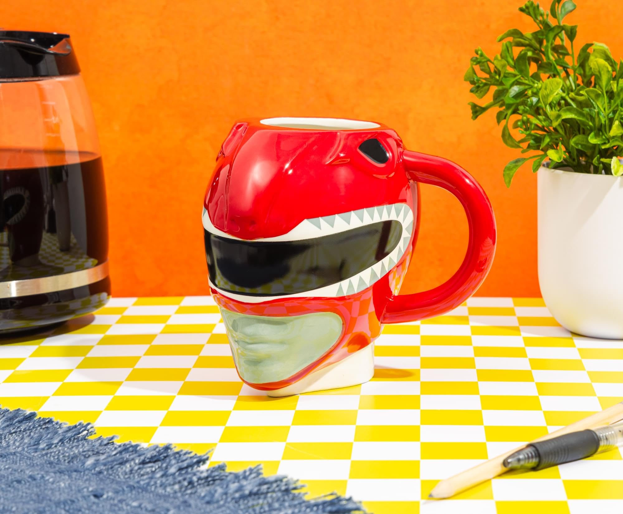 Silver Buffalo Power Rangers Keramiktasse, 3D-Form, Rot | Keramik, 0,59 Liter