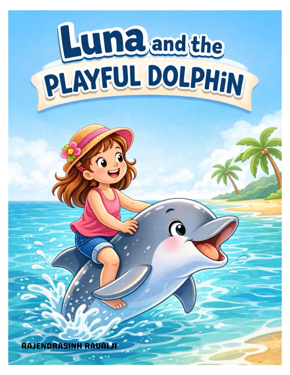 Luna and the Playful Dolphin: A Fun & Adorable Ocean Adventure Coloring Book for Kids Ages 3–8