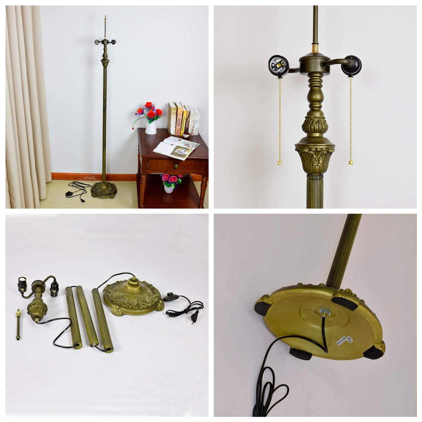 Lampa Podłogowa Tiffany,Stojąca,Do Czytania,16 Cali,Styl Europejski,Wysokiej Jakości,Wielokolorowa,Różowa,Szklana Lampa Podłogowa,Czysta,Pionowa Lampa Do Czytania,Do Gabinetu