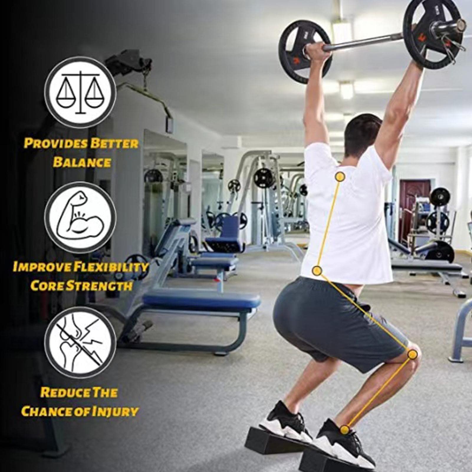 Amazon.co.jp: 姿勢ボード | カーフレイズ ブロック - 調整可能な滑り