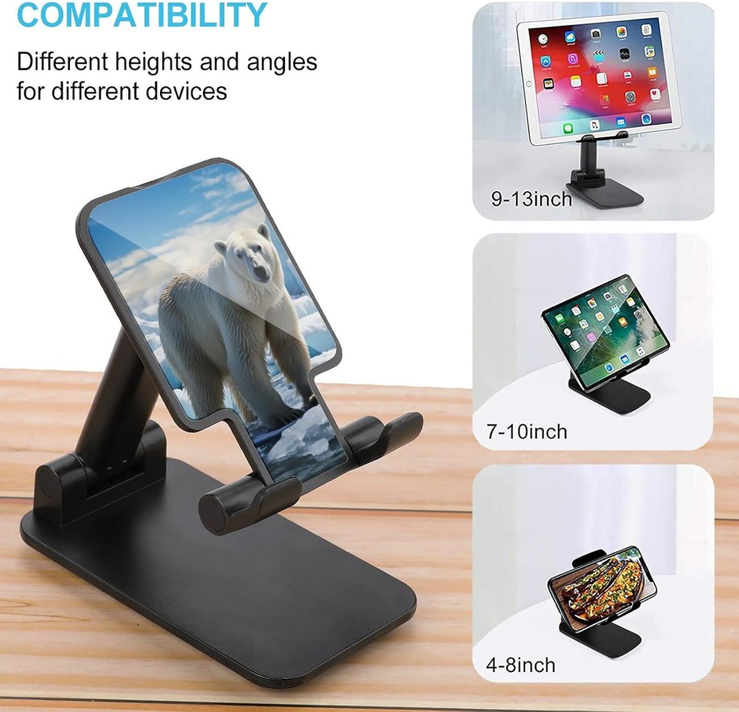 Polar Bear Ice Folding Cell Phone Stand, Portable Phone Holder image 3