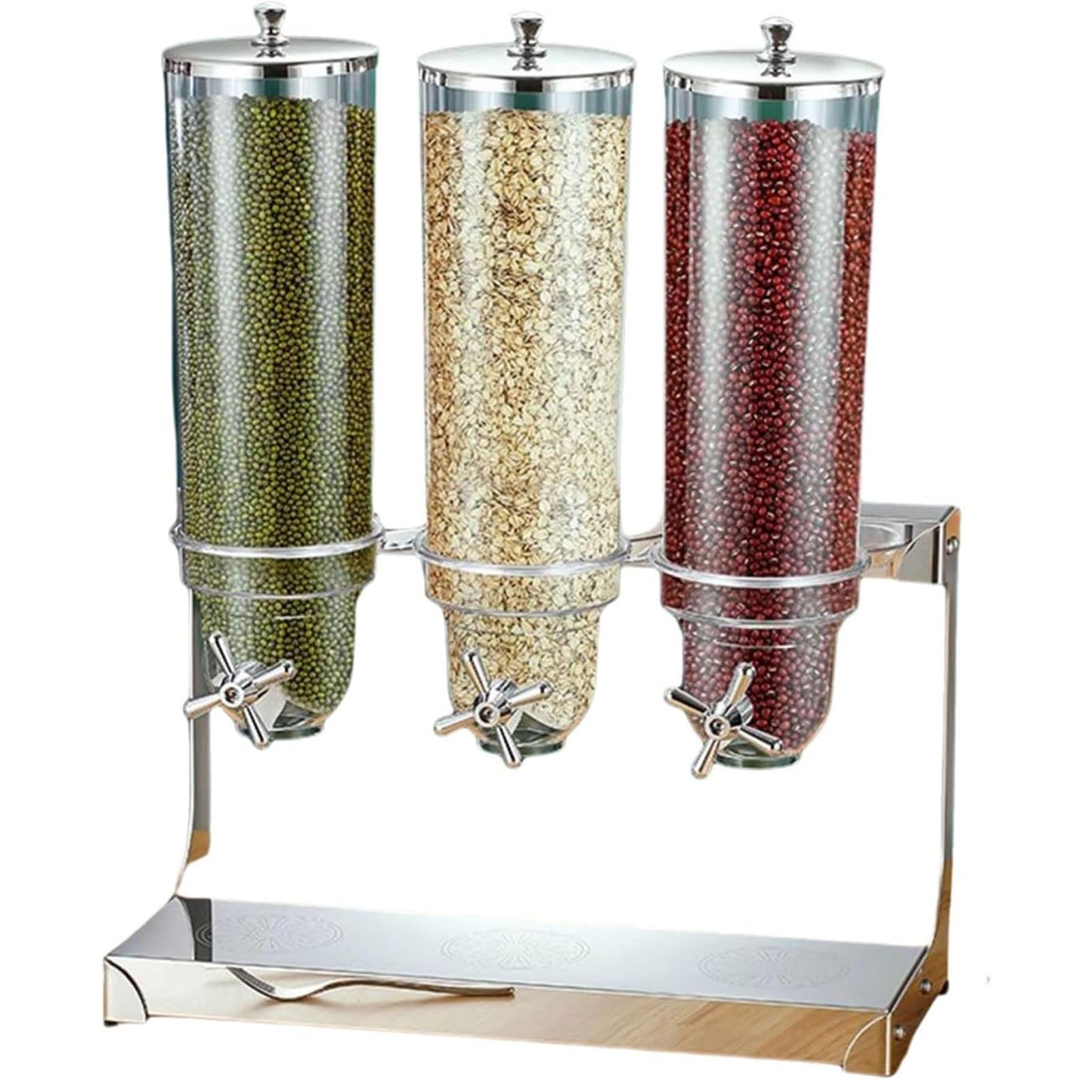 Générique Distributeur d'aliments secs avec Base en Acier Inoxydable et Couvercle hermétique pour Cuisine, hôtel et confiserie (A 10.5L)