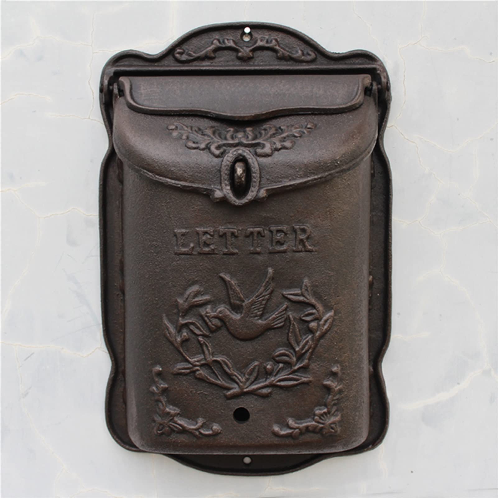 Vintage Colomba Grande Ghisa in Ghisa Decorazione della Parete Lettera Casella Europea Casa Europea Esterno Non Impermeabile Cassetta da Parati da Parete Cassette Postali