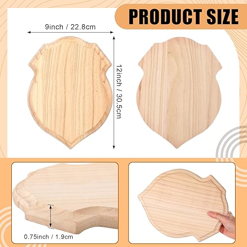 Miniatura 9 de Kigley 6 placas de madera sin terminar, placa de madera para manualidades, tallado, tablones de madera, tablas de madera para proyectos de quema,