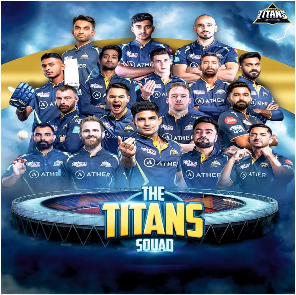 Akki WoldAkki Wold The Titans Squads Group Of 17 Players Wall Poster For Living Room, Office, Pooja Room (Size - 41CM X 41CM)