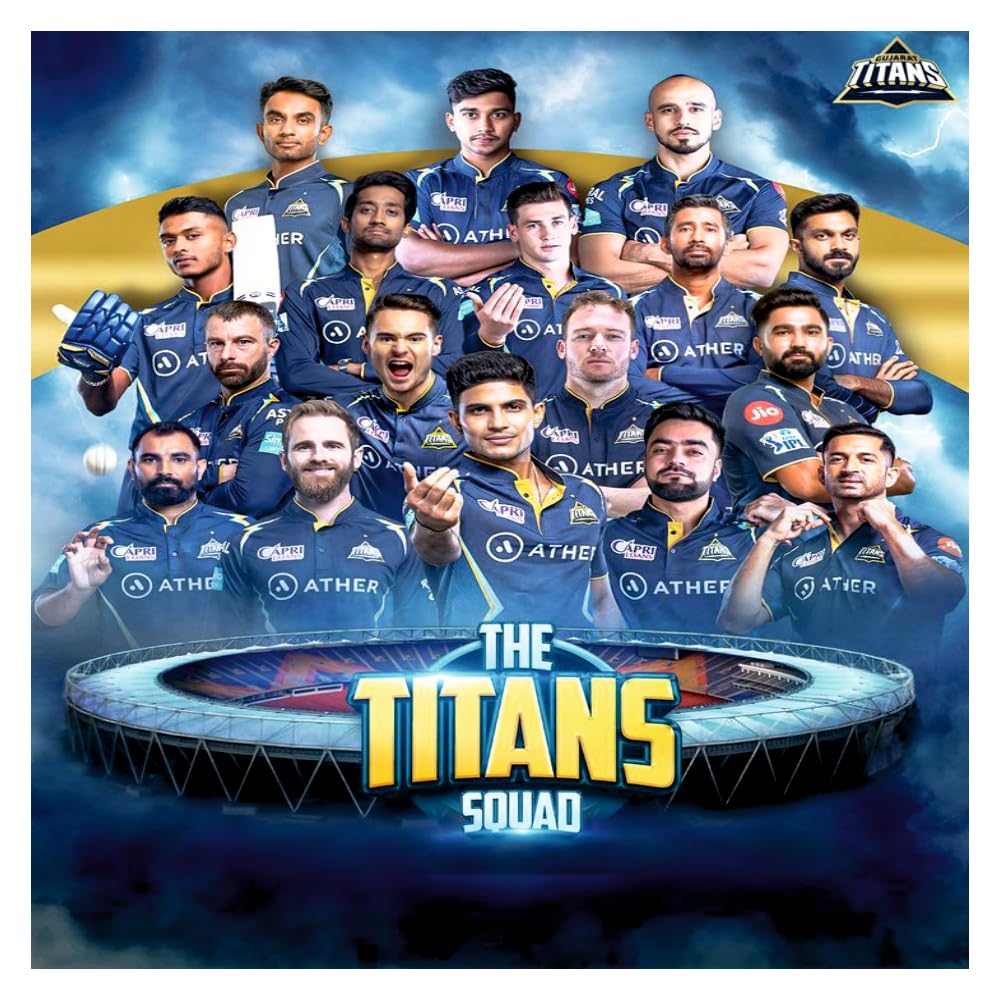 Akki WoldAkki Wold The Titans Squads Group Of 17 Players Wall Poster For Living Room, Office, Pooja Room (Size - 41CM X 41CM)