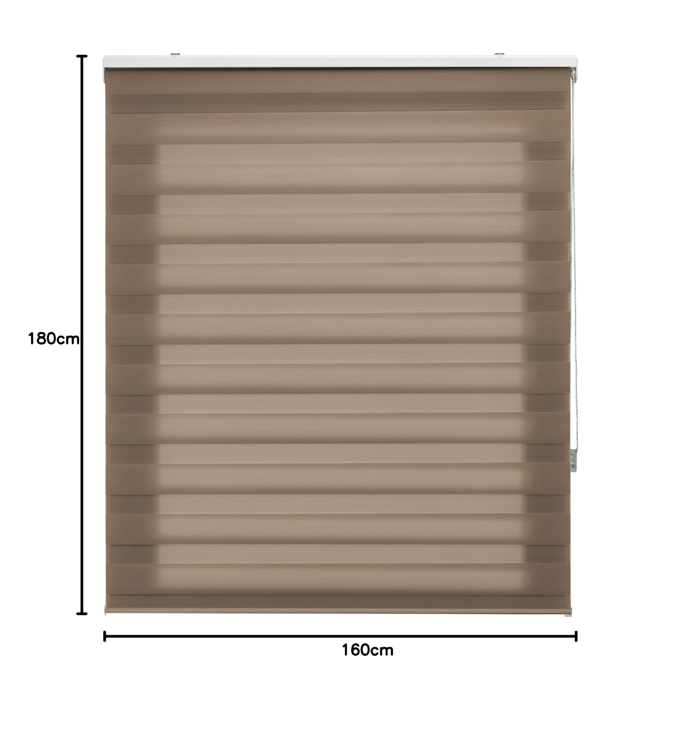 Store Enrouleur Jour et Nuit élégant Dimensions 160 x 180 cm (l x h) - Store Enrouleur Facile en Tissu 157 x 175 cm - Marron