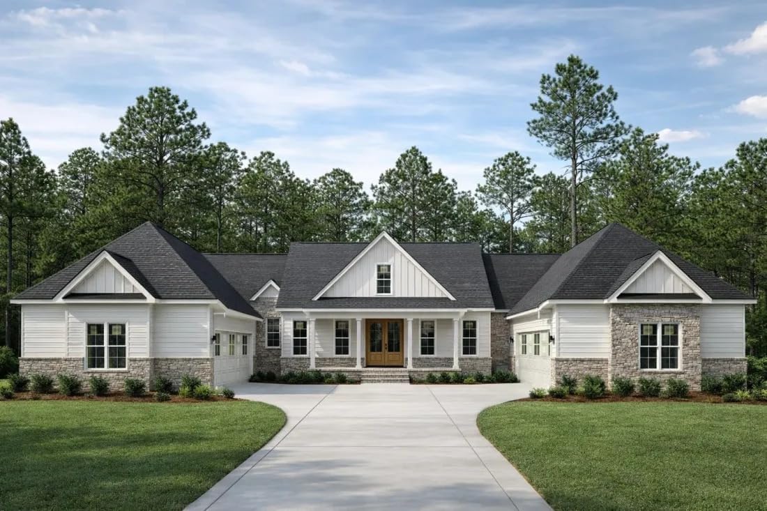 20-1001 HOUSE PLAN - Stunning House Plan with 2 Floors, CAD Blueprint & Designs