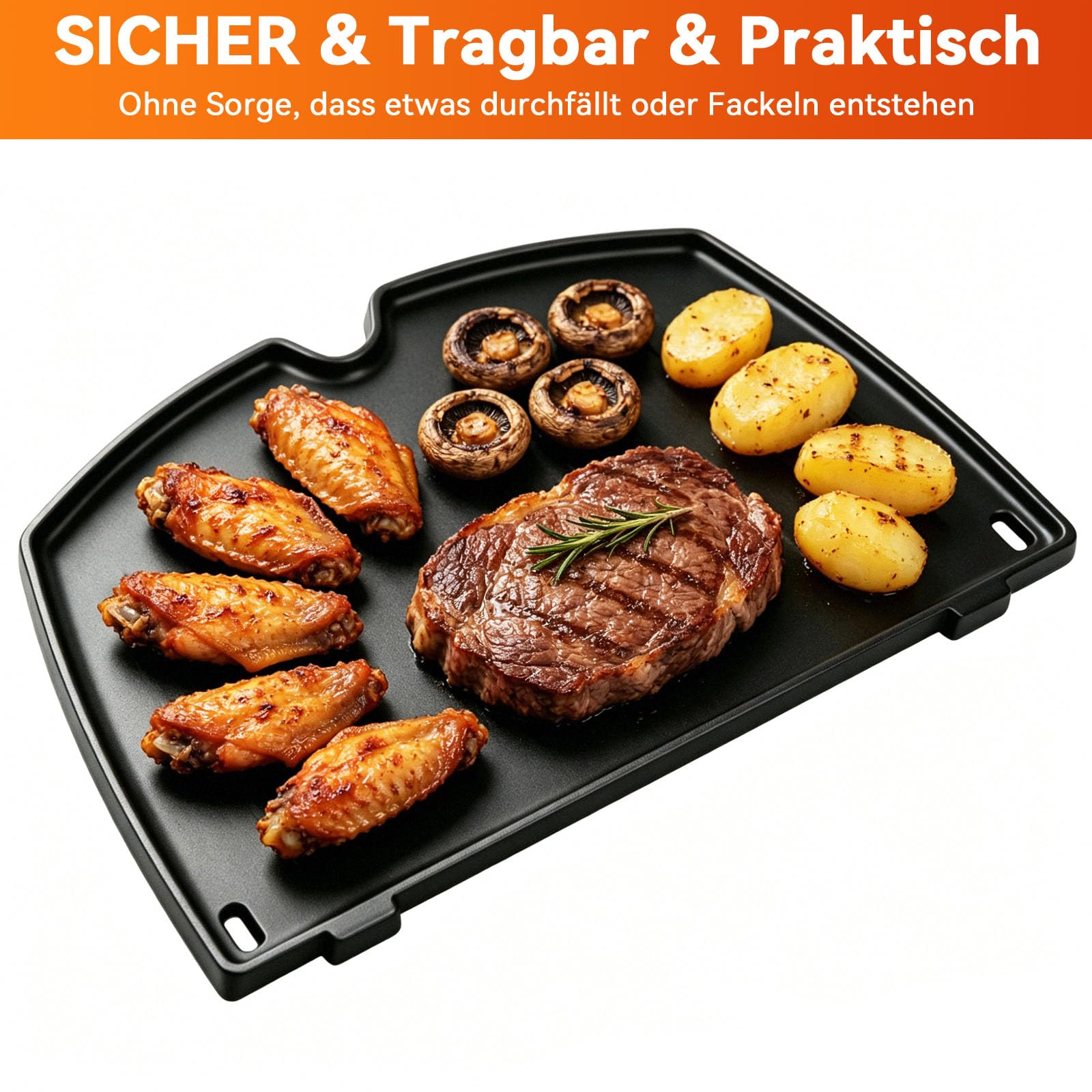 Plaque Plancha 32x22cm pour Weber Q100 Q120 Q140 Q1000 Q1200 Q1400 Accessoires Barbecue Gril à Gaz Pièce de Rechange 6558