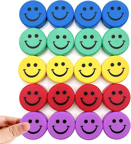 Miniatura 2 de Qualsen Imán de nevera más grande, paquete de 20 imanes para refrigerador, pizarra blanca magnética resistente, superficie de contacto magnética más