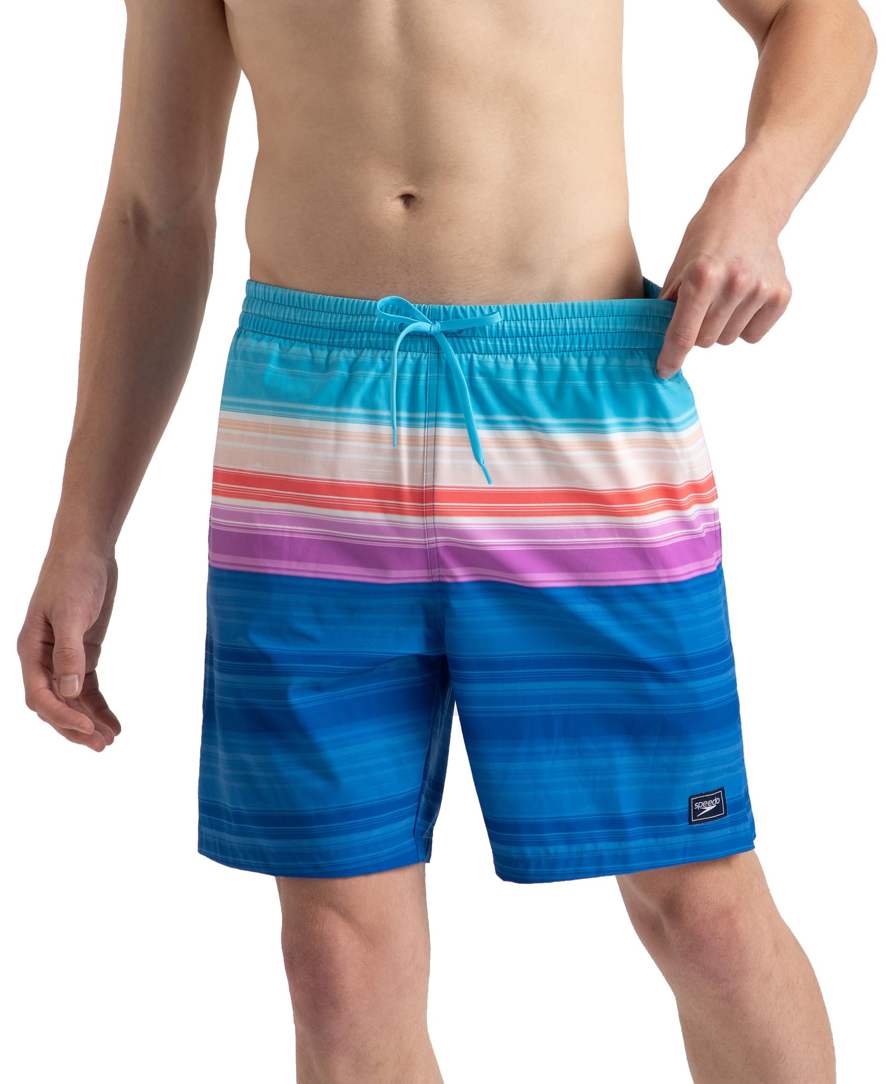 speedo Men's 4 Way Flex Essential Printed Watershorts with Side Pockets | Water Repellent | Internal Drawcord | Wide Waistband Swimming Trunks-picture-15