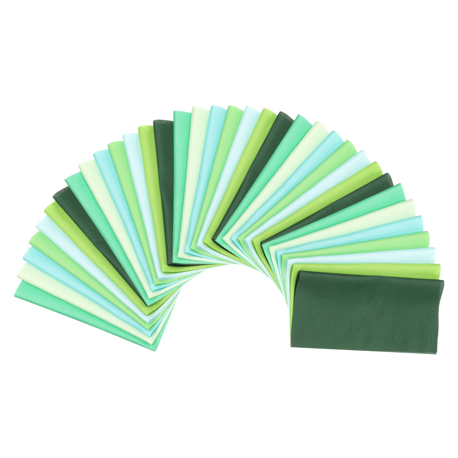 PATIKIL Cotton Fabric Bundles, 35 Pcs 10 x 10 Inch Fat Quarter Solid Color Precut Fabric Squares for Sewing Patchwork Quilting DIY Crafts, Green — image 1