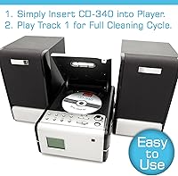 Vista 3 de Maxell Limpiador de lentes láser Pro 190048 CD-340 - Reproductor de CD y estación de juegos compacto limpiador de discos compactos - Cepillos