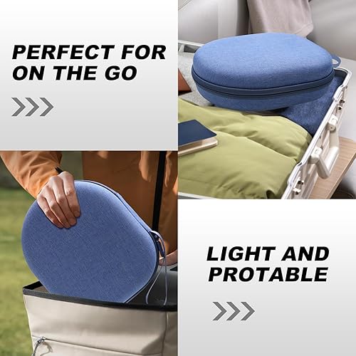 Miniatura 7 de Funda rígida compatible con Sony WH-CH720N, WH-CH520, ULT WEAR auriculares con cancelación de ruido, bolsa de almacenamiento de viaje azul